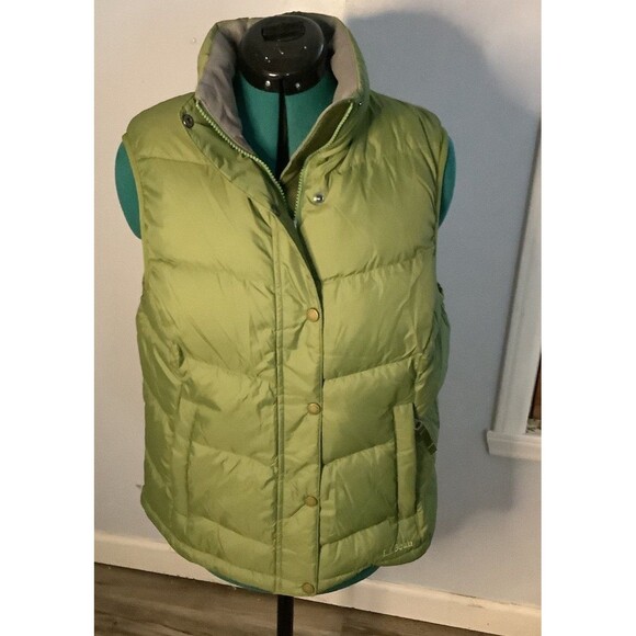 L.L. Bean Jackets & Blazers - LL Bean Puffer Vest Womens Medium Green Goose Down Mountain Classic Full-Zip